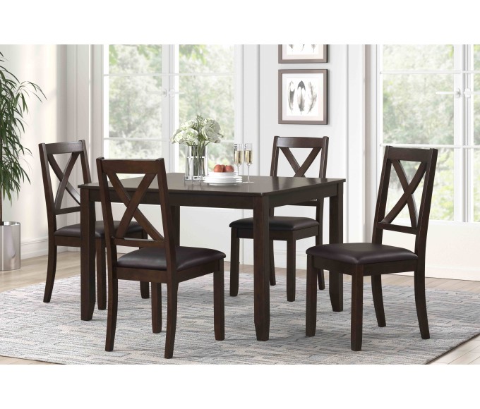 Crossback Dining Set Espresso